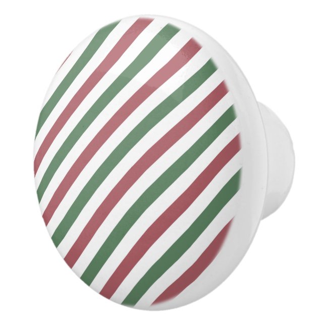 Weihnachtsstreifen Keramikknauf (Rechts)