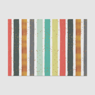 Weihnachtsstreifen Muster Gold Glitzern Seidenpapier