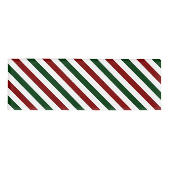 Weihnachtsstreifen Namenschild (Vorderseite)