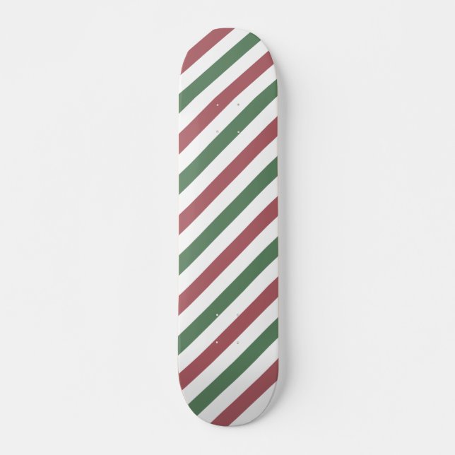 Weihnachtsstreifen Skateboard (Vorne)