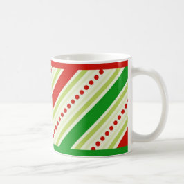 Weihnachtsstreifen-Tasse Kaffeetasse