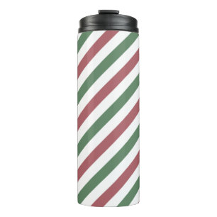 Weihnachtsstreifen Thermosbecher