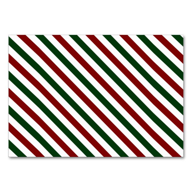 Weihnachtsstreifen Tischnummer (Vorderseite)