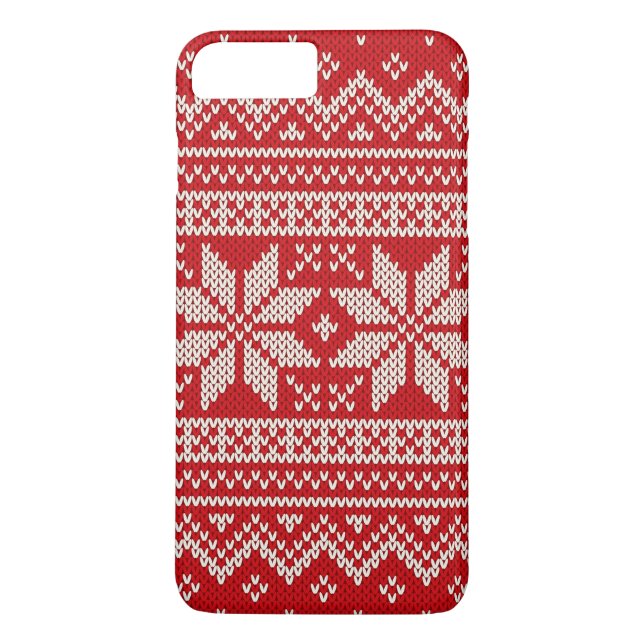 Weihnachtsstrickjacke-strickendes Muster - ROT Case-Mate iPhone Hülle (Rückseite)