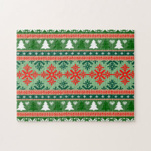 Weihnachtsstrickmuster Puzzle