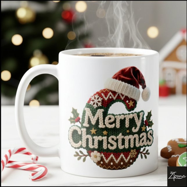 Weihnachtsstrickpullover Frohe Weihnachten Santa H Kaffeetasse (Von Creator hochgeladen)