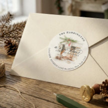 Weihnachtsstrumpf Ein neues Zuhause Kalligrafie Um
