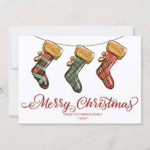Weihnachtsstrumpf-Feiertags-Grußkarte