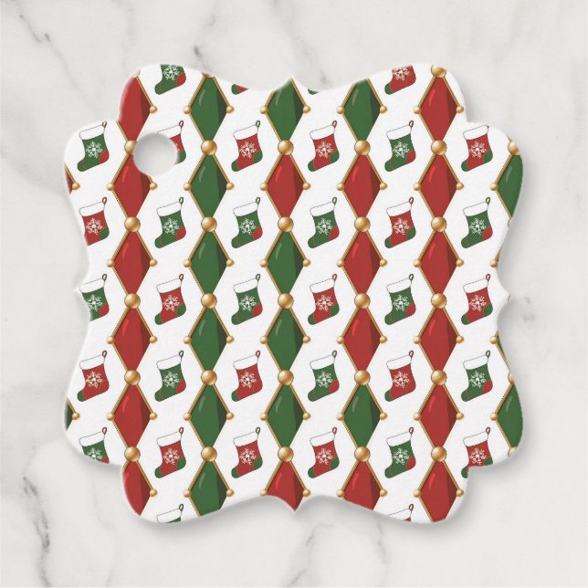 Weihnachtsstrumpf  geschenkanhänger (Vorderseite)