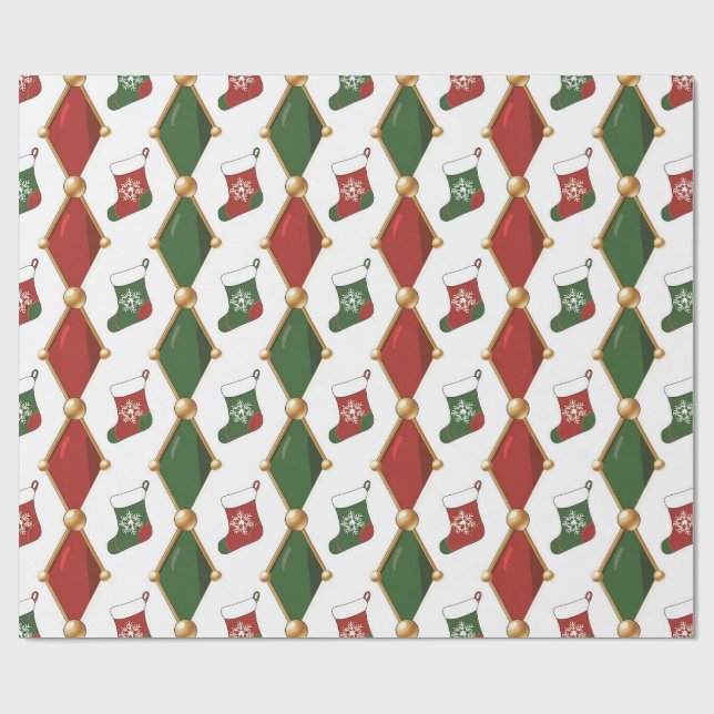 Weihnachtsstrumpf  geschenkpapier (Flach)