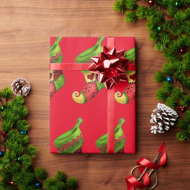 Weihnachtsstrumpf Geschenkpapier (Feiertagsgeschenk)