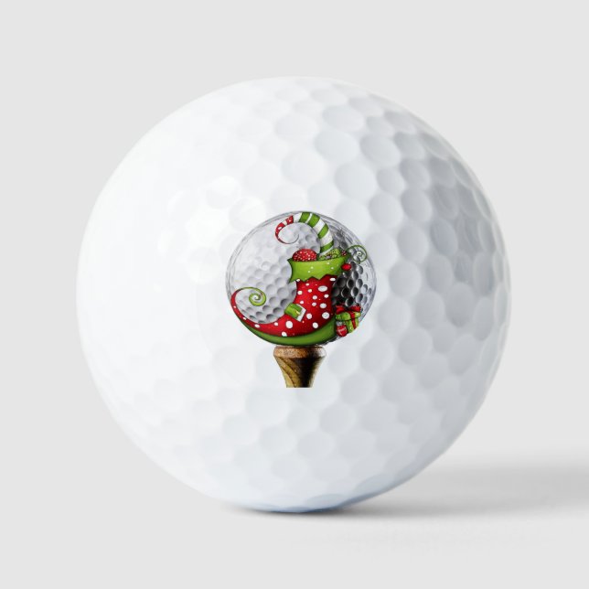 Weihnachtsstrumpf Golfball (Vorderseite)