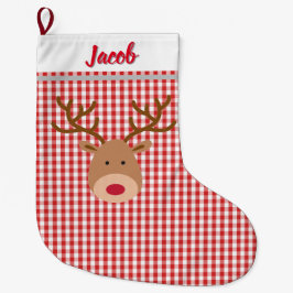 Weihnachtsstrumpf individuell gestalten - Rudolph Großer Weihnachtsstrumpf