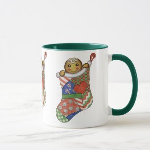 Weihnachtsstrumpf Lebkuchen Kaffeetasse