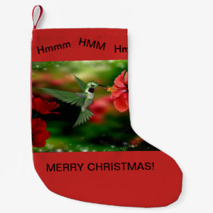 WeihnachtsStrumpf mit einem Kolibri Kleiner Weihnachtsstrumpf
