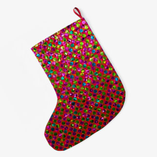 WeihnachtsStrumpf-Polka-Punkt-Schein-Juwelen Großer Weihnachtsstrumpf