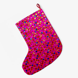 WeihnachtsStrumpf-Polka-Punkt-Schein-Juwelen Großer Weihnachtsstrumpf