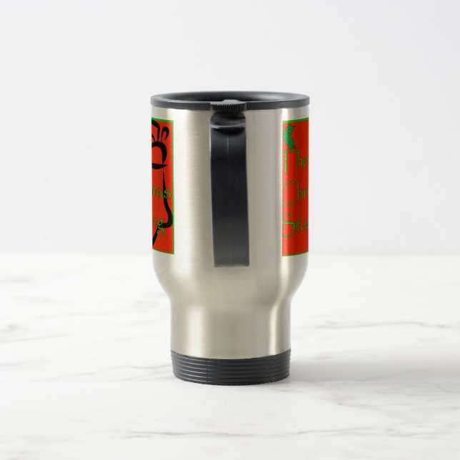 WeihnachtsStrumpf-Reise-Tasse Reisebecher (Henkel)