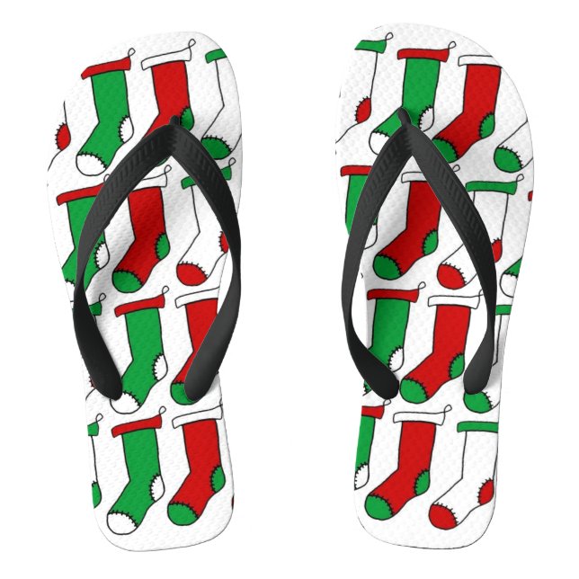 WeihnachtsStrumpf-Socken Flip Flops (Fußbett)