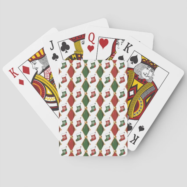 Weihnachtsstrumpf  spielkarten (Rückseite)