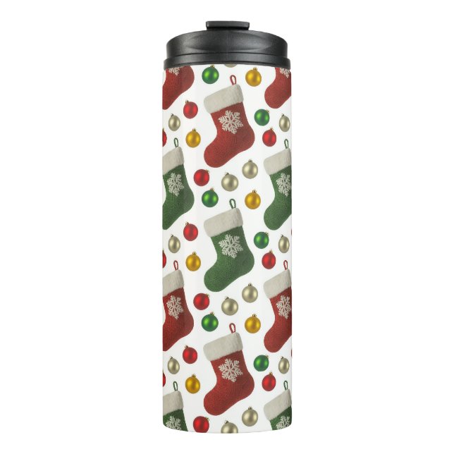 Weihnachtsstrumpf Thermosbecher (Vorderseite)