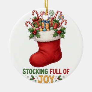 Weihnachtsstrumpf voller Freude Ornamente