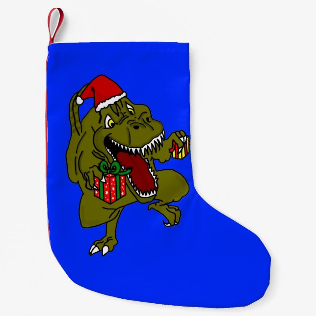 WeihnachtsStrumpf Weihnachtsmanns T-Rex Kleiner Weihnachtsstrumpf (Vorderseite)