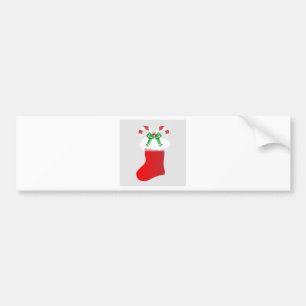 WeihnachtsStrumpf-Zuckerstange-Friedensschicksal Autoaufkleber