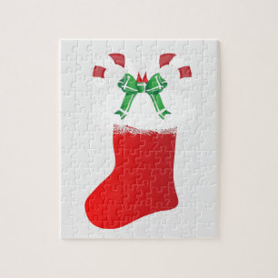 WeihnachtsStrumpf-Zuckerstange-Friedensschicksal Puzzle