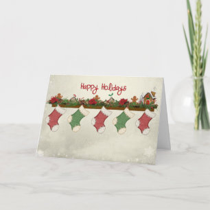 Weihnachtsstrümpfe Feiertagskarte