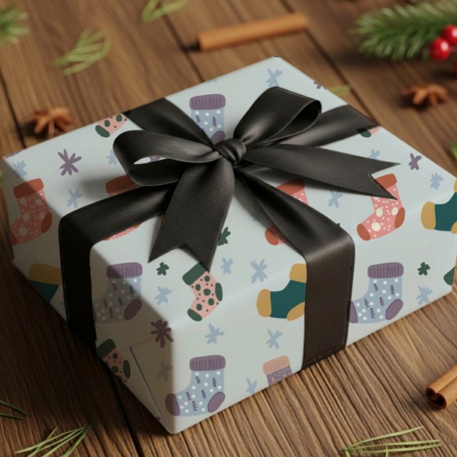 Weihnachtsstrümpfe Geschenkpapier (Von Creator hochgeladen)
