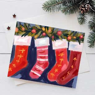 Weihnachtsstrümpfe   Girlande Frohe Weihnachten 
