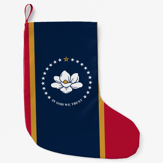 Weihnachtsstrümpfe mit Flagge von Mississippi (Vorderseite)