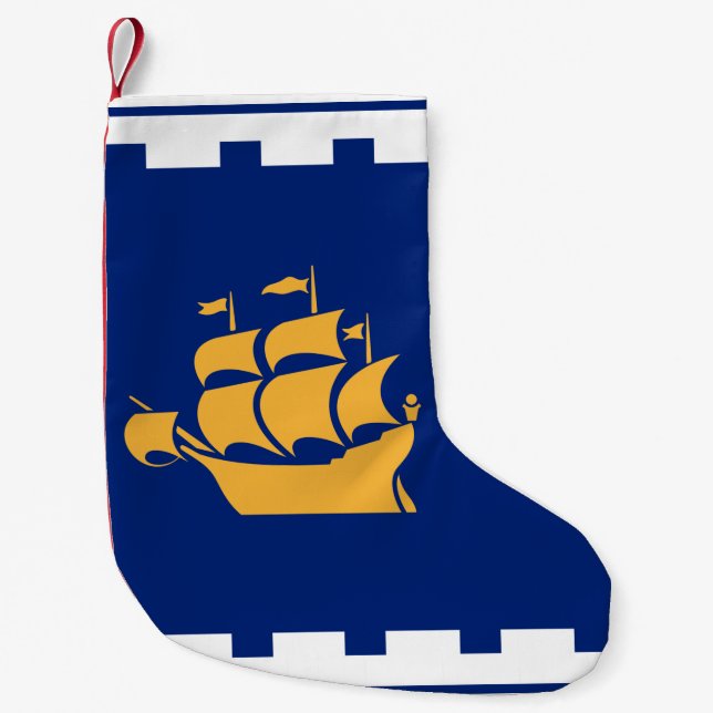 Weihnachtsstrümpfe mit Flagge von Quebec City (Vorderseite)