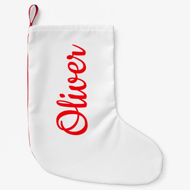 Weihnachtsstrümpfe mit Namen (Vorderseite)