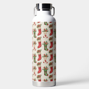 Weihnachtsstrümpfe Nahtloses Muster Trinkflasche