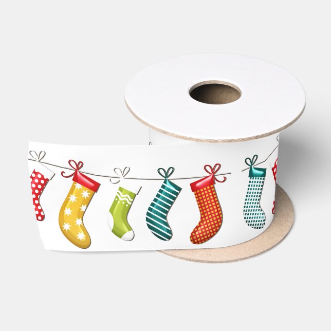WeihnachtsStrümpfe Satinband (Spule)