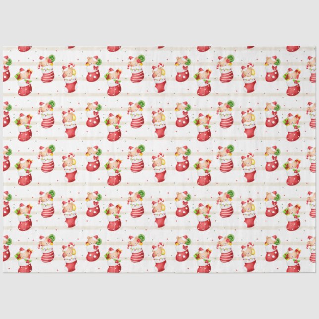 WeihnachtsStrümpfe Seidenpapier (Vorderseite)