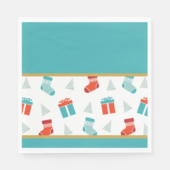 WeihnachtsStrümpfe Serviette (Vorderseite)