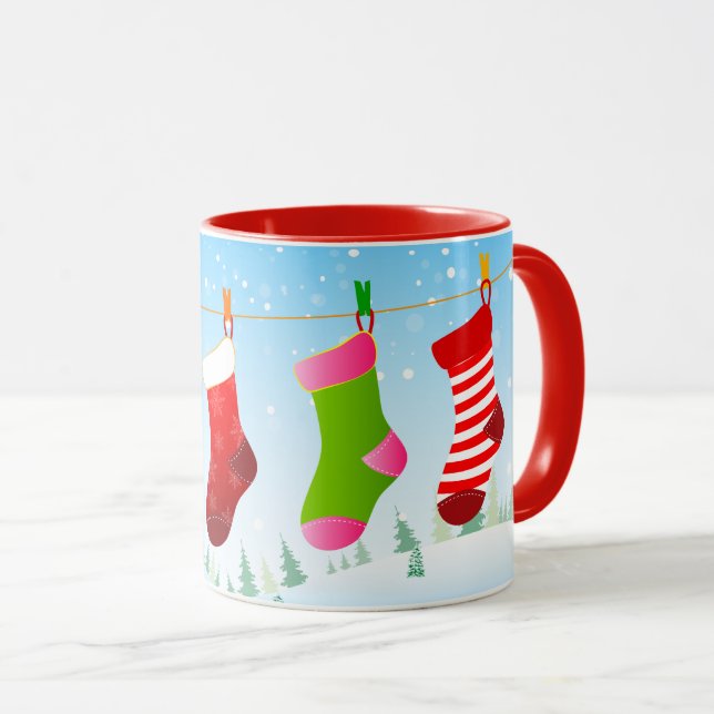 WeihnachtsStrümpfe Tasse (VorderseiteRechts)