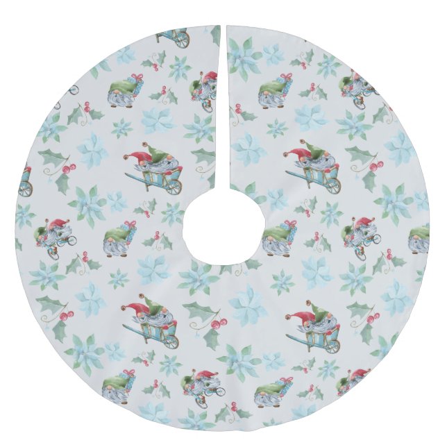 Weihnachtsstürme im Spiel Polyester Weihnachtsbaumdecke (Vorderseite)