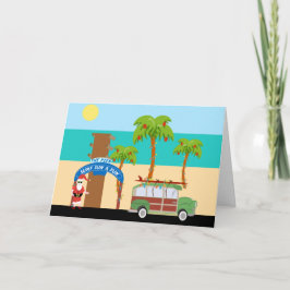 Weihnachtssurfen Feiertagskarte