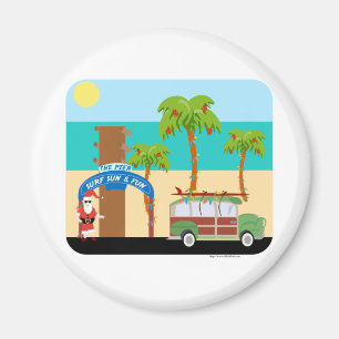 Weihnachtssurfen Magnet