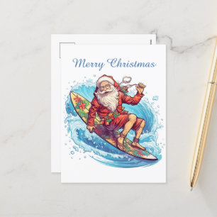 Weihnachtssurfen Weihnachtsfeiertag Weihnachtsschr Feiertagspostkarte