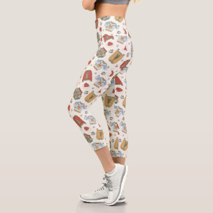 Weihnachtssüße und Hattern Muster Capri Leggings
