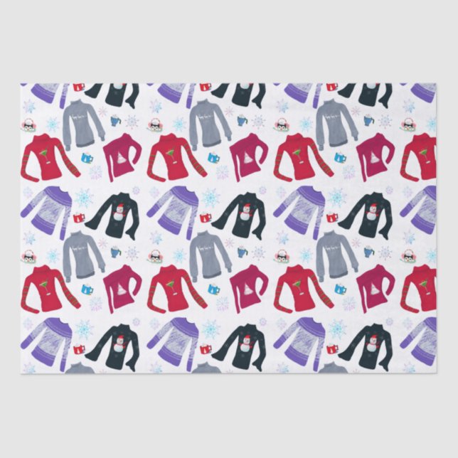 Weihnachtssüße und heiße Schokolade Seidenpapier (Vorderseite)