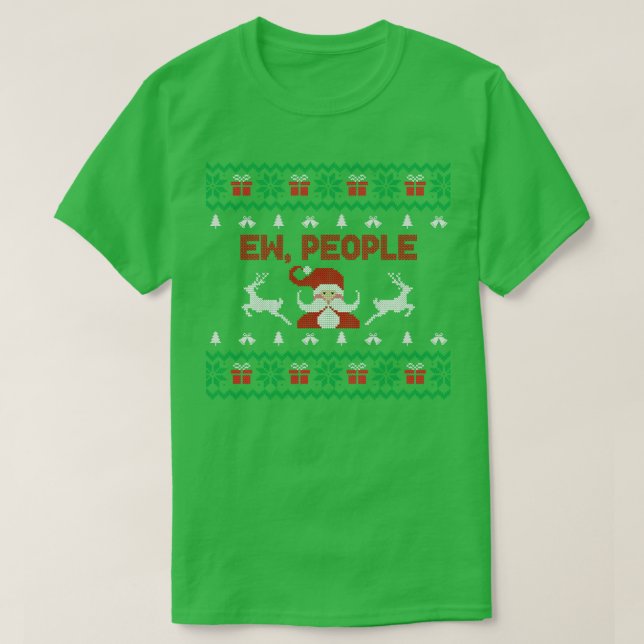 Weihnachtssüßer Ew People Funny Ugly Chri T-Shirt (Design vorne)