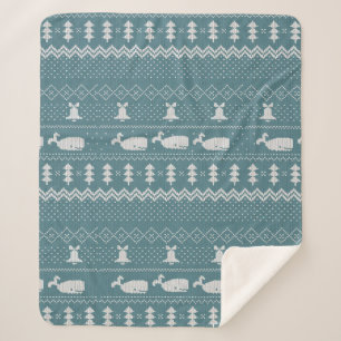 Weihnachtssüßer Gewirr Whale Rustikal Sherpadecke