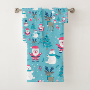 Weihnachtssymbole Badhandtuch Set