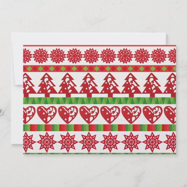 WeihnachtsSymbole Einladung (Vorderseite)